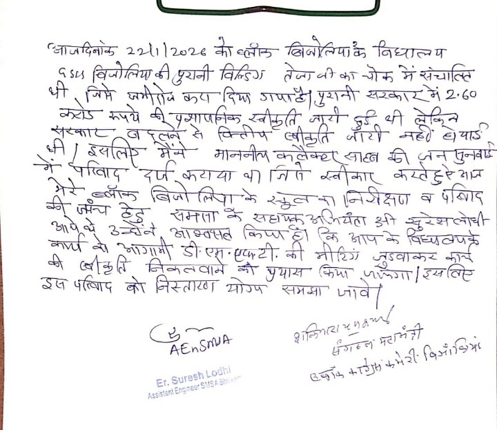 कांग्रेस नेता शक्तिनारायण शर्मा की मांग पर जिला कलेक्टर ने कराया था सर्वे 